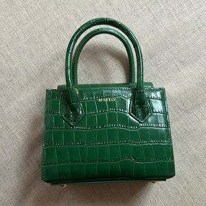 Green crocodile mini bag